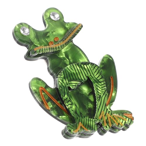 LIGIGWASH Handgefertigte Frosch Brosche Cartoon Anstecknadel Modischer Strickjacken Pin Vielseitige Revers und Hutdekoration Langlebiger Schmuck für Damen und Herren von LIGIGWASH