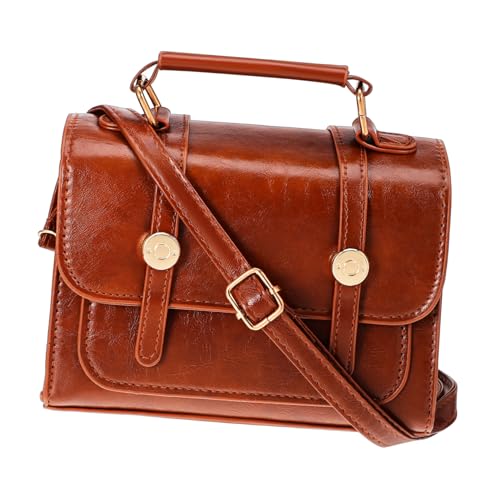 LIGIGWASH Handtasche Damen Braun PU Schultertasche Große Kapazität Tote Bag Vielseitig Verstellbar Für Arbeit Reise Alltag von LIGIGWASH