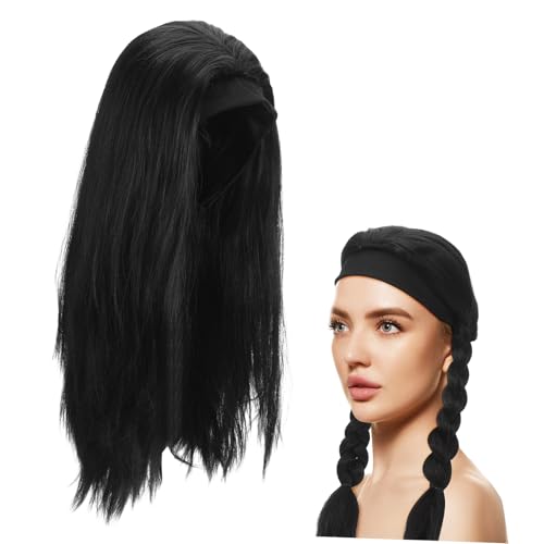 LIGIGWASH Headband Perücke Damen Lang Glatt Synthetik Haarteil Komfortabel Verstellbar Natürliches Aussehen Für Alltag Party Cosplay von LIGIGWASH