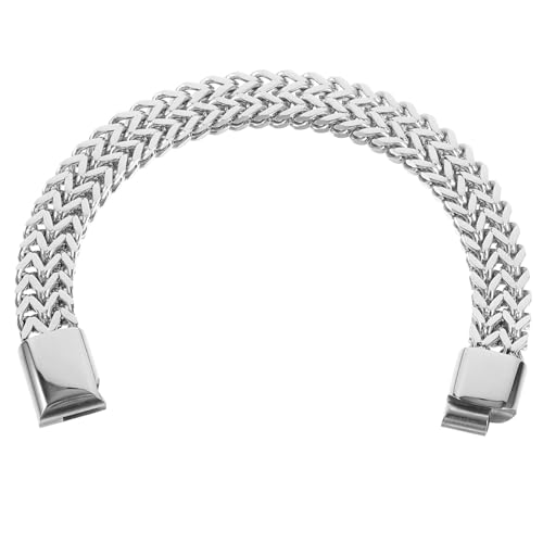 LIGIGWASH Herren Armband Sechseckig Mattiert Robustes Punk Schmuckstück mit Individuellem Design Langlebiger Hautfreundlicher Einfaches Ablegen Handgelenkkette von LIGIGWASH