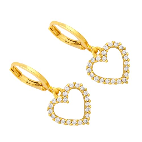 LIGIGWASH Herz Ohrhänger mit Funkelnden Strasssteinen Ohrschmuck für Frauen Vielseitig für Alltag Festival Party zu Geburtstag und Valentinstag von LIGIGWASH
