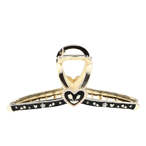 LIGIGWASH Herzförmige Haarspange Mit Strasssteinen Glamouröse Strass-herzen Für Damen Robuste Zinklegierung Für Langlebiges Styling Vielseitig Zum Valentinstag Und Anderen Anlässen von LIGIGWASH