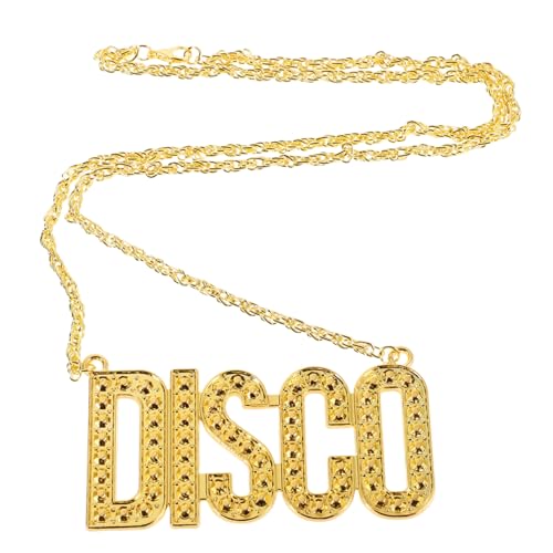 LIGIGWASH Hip Hop Disco Buchstaben Halskette Herren Party Accessoire Alloy Kette für Tanzveranstaltungen und Mottopartys Auffälliges Design Vielseitig Einsetzbar LIGIGWASH Hip Hop Disco Buchstaben Halskette Herren Party Accessoire Alloy Kette für Tanzveranstaltungen und Mottopartys Auffälliges Design Vielseitig Einsetzbar von LIGIGWASH