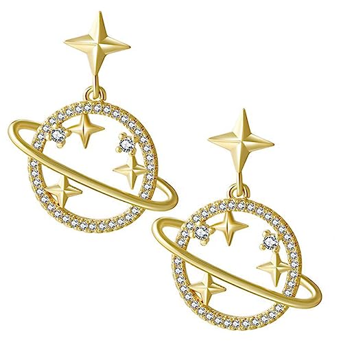 LIGIGWASH Planet Ohrringe Aus Legierung Für Damen Hohle Sternform Ohrringe Trendige Modeschmuck Für Mädchen Und Teenager Langanhaltend Und Leicht Zu Tragen von LIGIGWASH