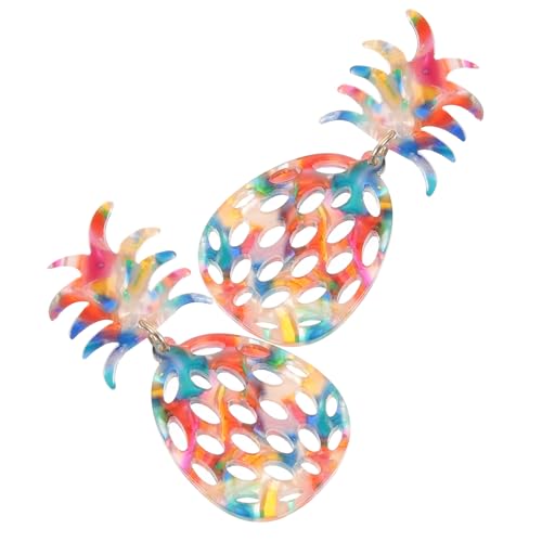 LIGIGWASH Ananas Ohrhänger Für Damen Kunststoff Leicht Modisches Design Einzigartige Ohrstecker Für Frauen Für Partys Und Alltagslook von LIGIGWASH