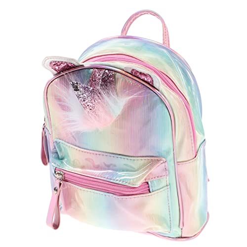 LIGIGWASH Holografischer Einhorn Rucksack Für Kleinkinder Junge Mädchen Einhorn Schultertasche Aus Hochwertigem Pu Oxford Plüsch Mit Reißverschluss Und Pailletten-Design Für Lange von LIGIGWASH
