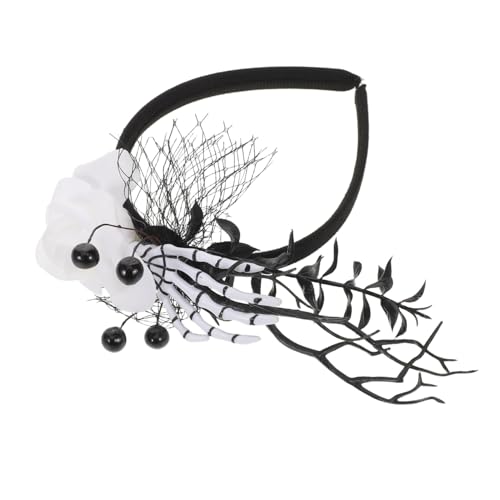 LIGIGWASH Horror Haarspangen Gruselige Krallenklammern Halloween Party Stirnband Gothic Krallenklammer Halloween Stirnbänder Für Erwachsene Knochen Haar Accessoires Totenkopf von LIGIGWASH
