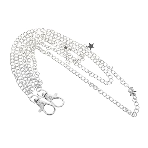 LIGIGWASH Hosenkette mit Sternanhänger Punk Hip Hop Taillenkette für Damen Herren Mehrlagige Metallkette mit Quasten Trendiges Streetwear Zubehör Robuste Hip Chain für Jeans und Hosen von LIGIGWASH