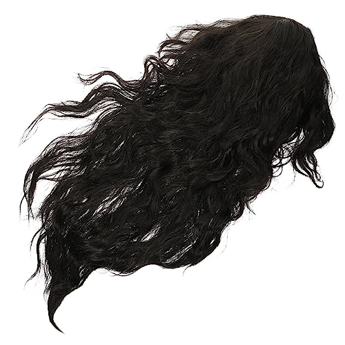 LIGIGWASH Jahre Lange Schwarze Perücke für Herren Punk Style Cosplay Party Frisur Atmungsaktive Hitzebeständige Synthetik Haar für Karneval Halloween Themenpartys von LIGIGWASH