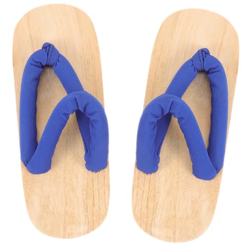 LIGIGWASH Japanische Holzclogs Damen Slipper mit Komfortablem Baumwollriemen Rutschfeste EVA Sohle Atmungsaktiv mit Fußgewölbeunterstützung Leichte Sommerschuhe für Alltag und Reise Passend von LIGIGWASH