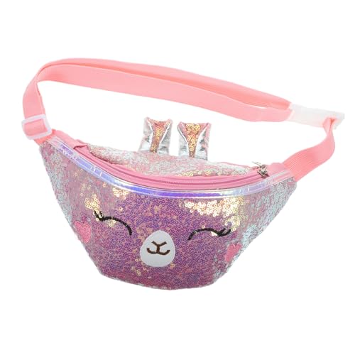 LIGIGWASH Katzen Cartoon Fanny Pack Für Junge Mädchen Kleine Leichte Tasche Mit Cartoon Katze Muster Zum Aufbewahren Von Schlüsseln Und Geldbörse von LIGIGWASH