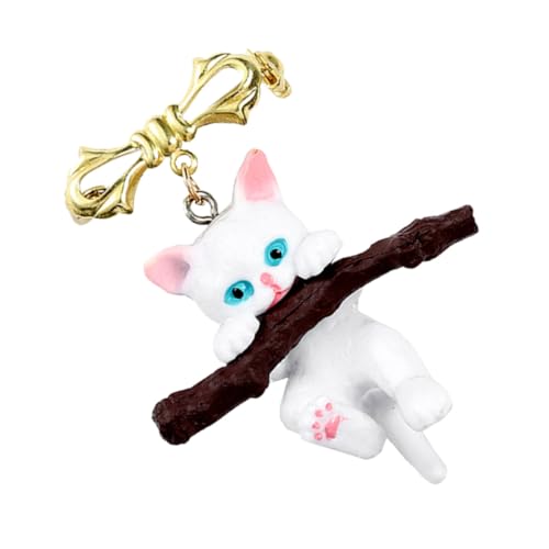 LIGIGWASH Katzenbrosche Legiertem Harz Filigrane Anstecknadel mit Katzenmotiv Am Dekorativer Pin für Kleidung Perfektes Accessoire für Katzenliebhaber von LIGIGWASH