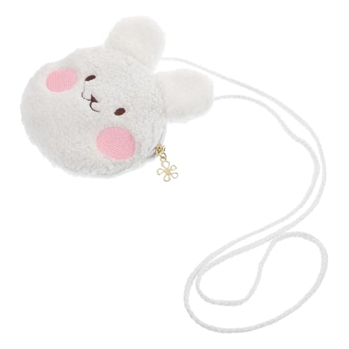 LIGIGWASH Kawaii Plüsch Kaninchen Umhängetasche Flauschige Cartoon Handtasche für Kleine Mädchen Leichte Crossbody Geldbörse für Alltag und von LIGIGWASH