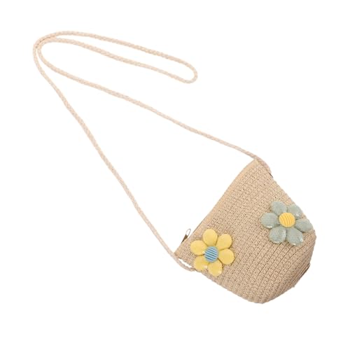 LIGIGWASH Modische Umhängetasche Für Mädchen Aus Gewebtem Stroh Leichte Kleiner Umhängetasche Strapazierfähig Für Reisen Und Outdoor Aktivitäten Süßes Design Für Junge Mädchen von LIGIGWASH