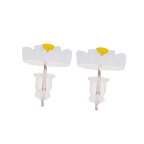 LIGIGWASH Kleine Daisy Ohrhänger aus Weißem Emaille Filigrane Damen Ohrringe für Alltag Party Hochzeit und Leichte Ohrschmuck Accessoires für Frauen von LIGIGWASH