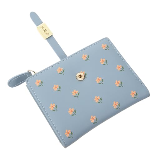 LIGIGWASH Kleine Damen Geldbörse mit Süßem Blumenmuster Kompakt und Vielseitig Handliches Portemonnaie für Karten Münzen und Kleingeld Dekorative Geldtasche für Frauen und Mädchen von LIGIGWASH