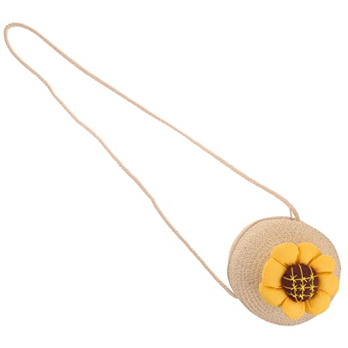 LIGIGWASH Kleine Mädchen Strohtasche Handgewebte Umhängetasche für Sommer Leichte Schultertasche mit Blumen Design für Strand und Freizeit Fotorequisiten LIGIGWASH Kleine Mädchen Strohtasche Handgewebte Umhängetasche für Sommer Leichte Schultertasche mit Blumen Design für Strand und Freizeit Fotorequisiten von LIGIGWASH