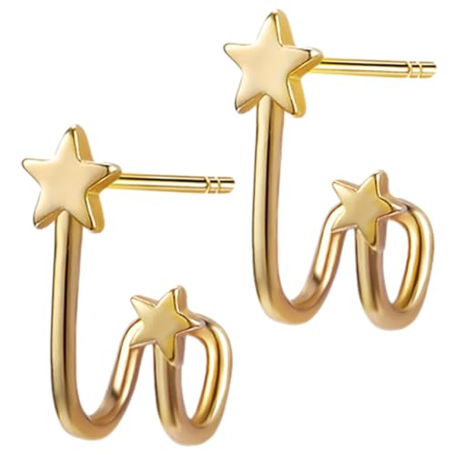 LIGIGWASH Sternen Ohrringe Für Damen Metall Ohrstecker Stern Form Trendiger Ohrschmuck Für Mädchen Weibliche Ohrringe Personalisierter Schmuck LIGIGWASH Sternen Ohrringe Für Damen Metall Ohrstecker Stern Form Trendiger Ohrschmuck Für Mädchen Weibliche Ohrringe Personalisierter Schmuck von LIGIGWASH
