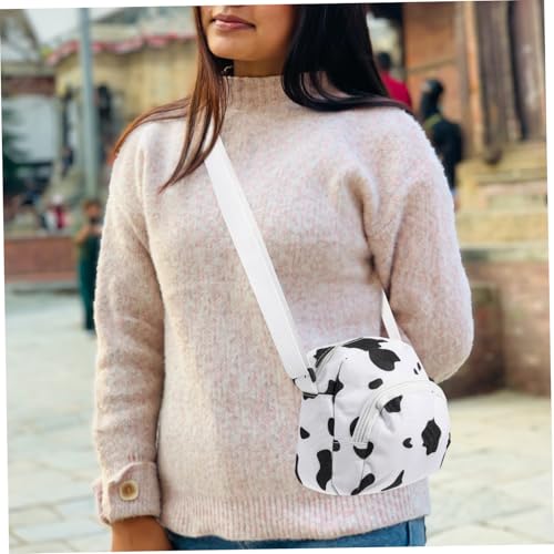 LIGIGWASH Kleine Umhängetasche Damen mit Niedlichem Kuhmuster Tragbare Crossbody Bag für Mädchen Modische Schultertasche Vielseitige Kleine Handtasche für Alltag und Freizeit von LIGIGWASH