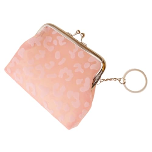 LIGIGWASH Kleines Change Purse Portemonnaie mit Reißverschluss Transparentes Robustes Kartenetui für Damen mit Leopardenmuster Praktische und Schlüsselaufbewahrung Leicht und Langlebig von LIGIGWASH