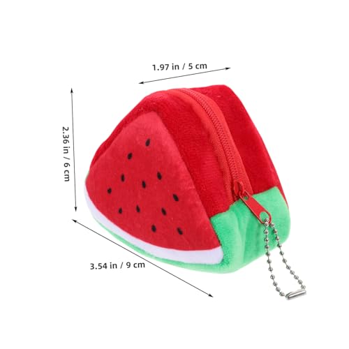 LIGIGWASH Kleines Münzgeldbeutel Damen Wassermelonen Design Dreieckige Portemonnaie für Münzen und Lippenstift Kompakt Tragbar Geschenkidee für Frauen von LIGIGWASH
