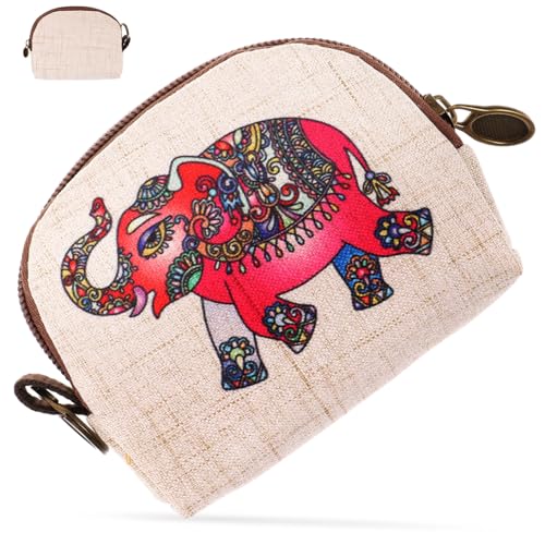 LIGIGWASH Kleines Münzgeldbörse Damen mit Münzfach und Kartenetui Langlebig und Tragbar Vielseitiges Portemonnaie für Schlüssel Lippenstift Ohrhörer Praktische Aufbewahrung für Alltag und von LIGIGWASH