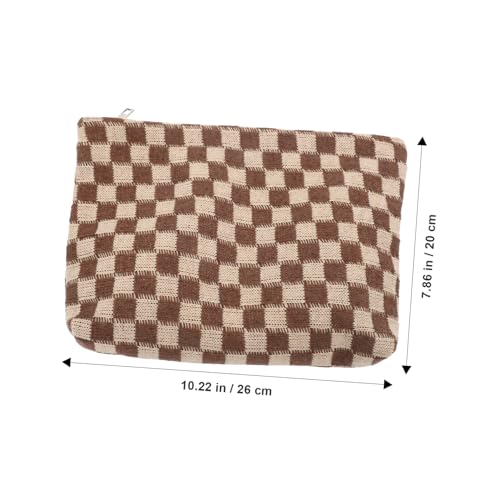 LIGIGWASH Knitting Cosmetic Bag Damen Reise Make Up Tasche Großes Fassungsvermögen Leicht Tragbar Multifunktionale Toilettentasche Handliche Kosmetiktasche von LIGIGWASH