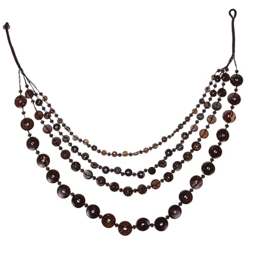 LIGIGWASH Natürliche Holzperlen Halskette Boho Vintage Unisex Lange Kette Kokosnussschalen für Damen und Herren Handgewebt Einzigartiger Schmuck für Strand und Urlaub LIGIGWASH Natürliche Holzperlen Halskette Boho Vintage Unisex Lange Kette Kokosnussschalen für Damen und Herren Handgewebt Einzigartiger Schmuck für Strand und Urlaub von LIGIGWASH