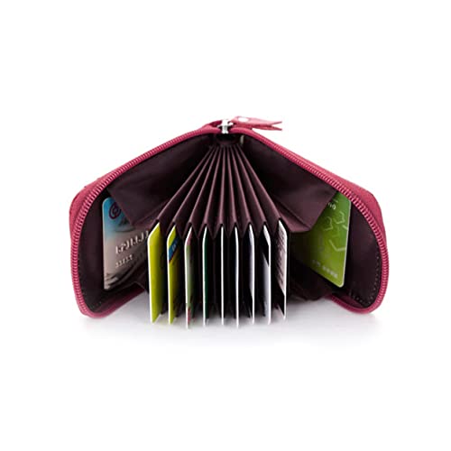 LIGIGWASH Kompakter Kreditkartenhalter mit Reißverschluss Langlebige Organizer Tasche Rot Sichere Aufbewahrung für Karten Münzen und Kleingeld Unisex Reise Geldbeutel von LIGIGWASH