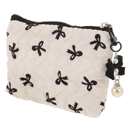 LIGIGWASH Kosmetiktasche mit Schleifen Design Multifunktional für Reisen und Alltag Robuste Schminktasche für Frauen Praktische Aufbewahrung von Make Up und Pflegeartikeln Leicht zu von LIGIGWASH