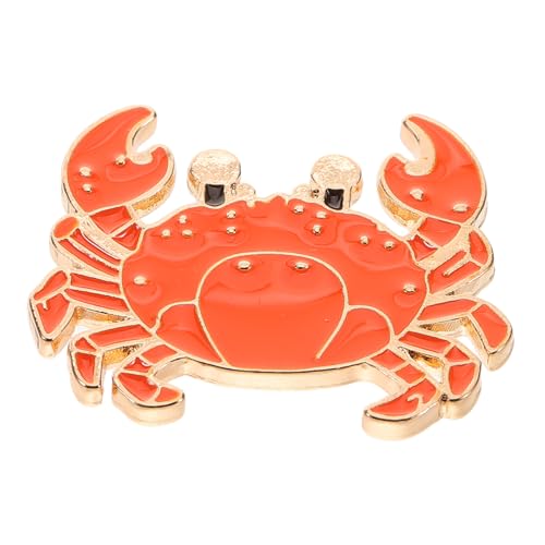 LIGIGWASH Kleine Krabbenbrosche Aus Metall Broschennadel Für Kleidung Taschen Und Hüte Dekorativer Schmuck Für Frauen Und Mädchen Süße Tierbrosche von LIGIGWASH