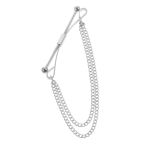 LIGIGWASH Kragenstifte mit Kette aus Metall Stilvolle Herren Hemdkragen Pins Robustes Material Leichte Anwendung Dekorative Kragenbar für Business und Festliche Anlässe Silberfarbenes von LIGIGWASH