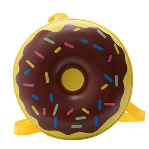 LIGIGWASH Kreativer Junge Mädchen-Rucksack Mit Donut-Design Tragbar Für Jungen Und Mädchen Für Schule Und Freizeit Sicher Und Komfortabel in Gelb Perfekter Begleiter Für Kleine von LIGIGWASH