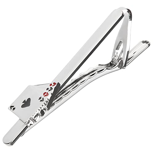 LIGIGWASH Kreativer Krawattenclip Metall Stilvolle Poker Design Krawattenklammer für Herren Passend zu Anzügen für Hochzeiten Geschäftsveranstaltungen Partys von LIGIGWASH