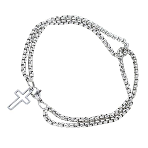 LIGIGWASH Kreuz Armband für Herren Doppeltes Ketten Design Stilvolles und Elegantes Handgelenkschmuckstück für Täglichen Gebrauch Modisches Accessoire LIGIGWASH Kreuz Armband für Herren Doppeltes Ketten Design Stilvolles und Elegantes Handgelenkschmuckstück für Täglichen Gebrauch Modisches Accessoire von LIGIGWASH