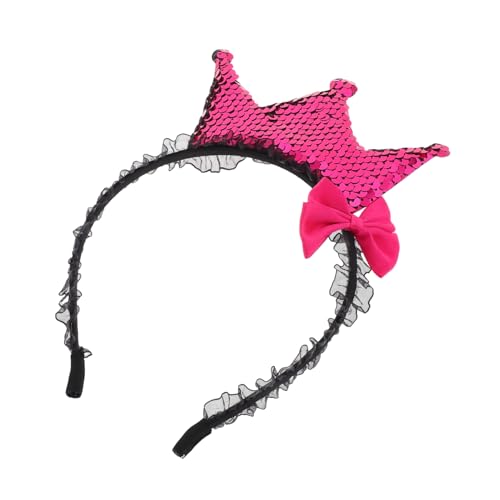 LIGIGWASH Prinzessin Krone Stirnband Mit Schleife -design Stirnband Aus Spitze Und Kunststoff Für Mädchen Und Damen Geeignet Für Valentinstag Geburtstag Und Partys von LIGIGWASH