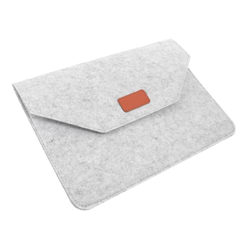 LIGIGWASH Laptoptasche Filz Leichtgrau Stoßfest Weich Gepolstert Rutschfest Laptop Hülle Kompatibel für Tablet Notebook Tragbare Schutzhülle Tasche von LIGIGWASH
