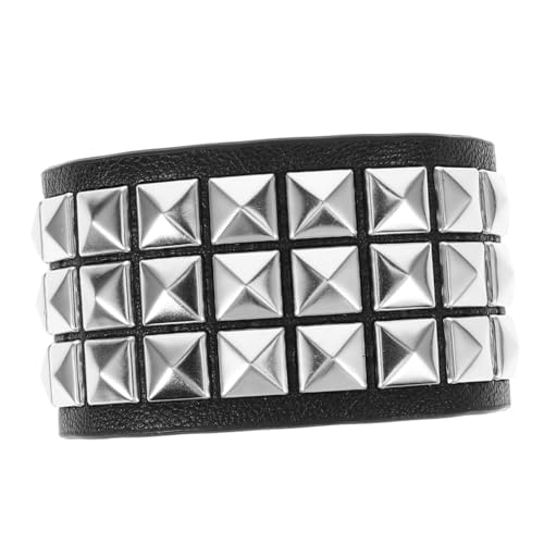 LIGIGWASH Lederarmband Nietenarmband Punk Armband Vintage Herrenarmband Für Männer Mit Verstellbarer Lederarmband Nietenarmband von LIGIGWASH