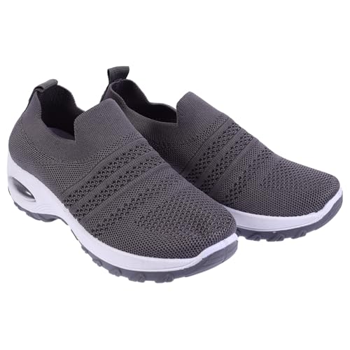 LIGIGWASH Leichte Damen Laufschuhe mit Atmungsaktivem Woven Mesh Bequeme Fitnessschuhe für Sommer Federnde Textil Sportsneaker Vielseitig für Freizeit und Training Geeignet von LIGIGWASH