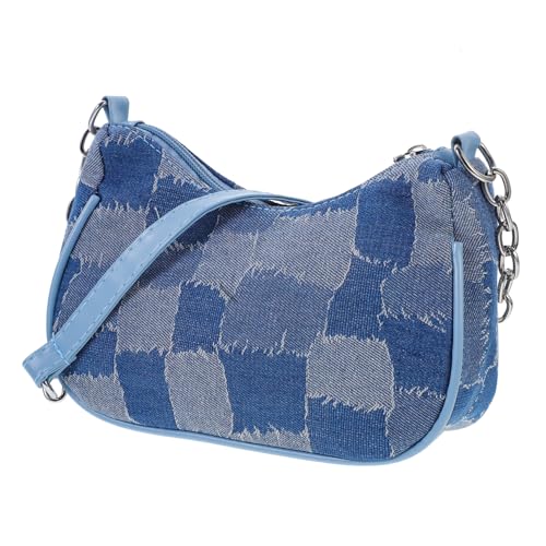 LIGIGWASH Leichte Damen Schultertasche mit Schachbrettmuster Modische Umhängetasche mit Reißverschluss Kompakte Handtasche für Alltag und Party Stilvoll und Praktisch Vielseitig Einsetzbar von LIGIGWASH