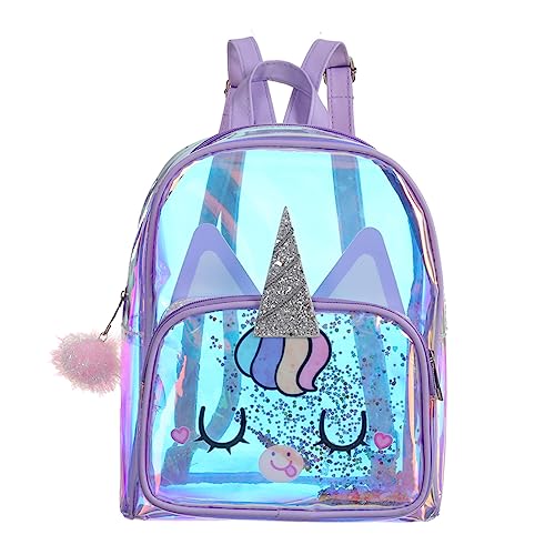 LIGIGWASH Leichte Kinder Schultasche Cartoon Rucksack Für Mädchen Transparente Pailletten Rückentasche Atmungsaktiver Kindergarten Rucksack Vielseitig Einsetzbar Für Schule Und Freizeit von LIGIGWASH