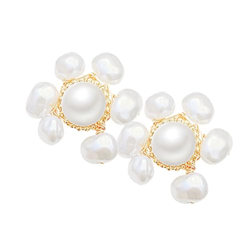 LIGIGWASH Leichte Perlen Ohrstecker Blumenform Damen Ohrschmuck Modisch Langlebig Party für Frauen Mädchen von LIGIGWASH