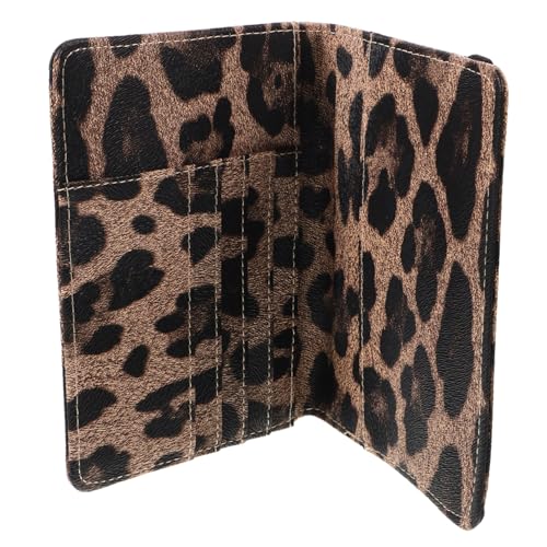 LIGIGWASH Leopard Print Passporthalter Reisepasswolfswallet Mit RFID Protection Pu Leopard Print Passinhaber Und Dokumentorganisator Für Männer Und Frauen von LIGIGWASH