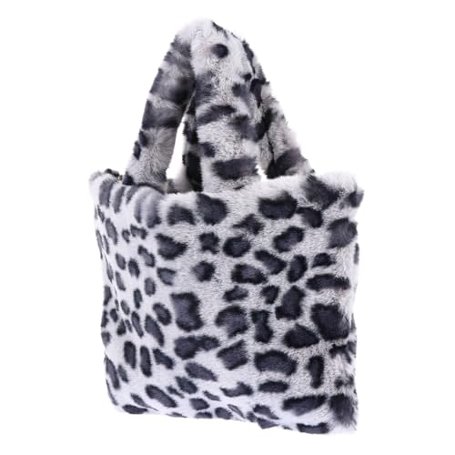 LIGIGWASH Leopard Umhängetasche Damen Plüsch Handtasche Single Shoulder Bag Modisch und Praktisch für Alltag Arbeit und Freizeit Weiches Material mit Ausreichendem Stauraum Geschenkidee von LIGIGWASH