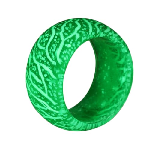 LIGIGWASH Leuchtender Crack Ring Damen Resin Grün Langlebig Leicht Modisch Dekorativ Spaßiger Schmuck für Alltag Party Reise von LIGIGWASH