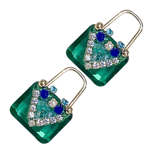 LIGIGWASH Lock ohrringe Damen Grün Ohrstecker Edel Schmuck Teen Modisch Langlebig Elegantes Design von LIGIGWASH