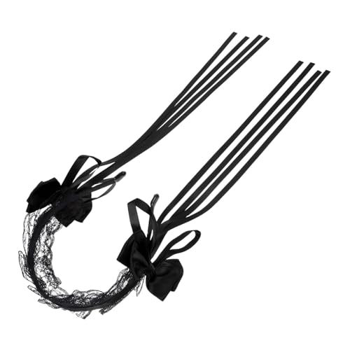 LIGIGWASH Stirnband Mit Schleife Und Haarspangen Lolita-kopfbedeckung Aus Spitze Zubehör Für Damen Stoffmaterialien Geeignet Für Cosplay Und Alltag von LIGIGWASH