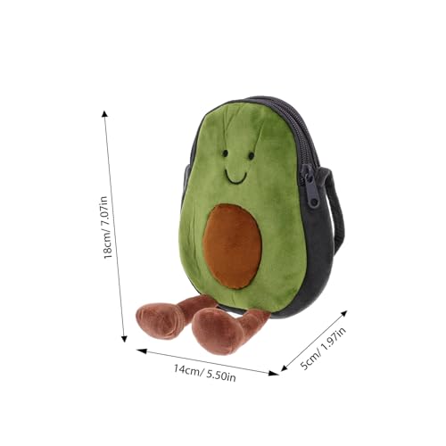 LIGIGWASH Avocado Tasche Für Junge Mädchen Cartoon Münzbeutel Aufbewahrungstasche Telefon Tasche Studenten Umhängetasche Mehrzwecktasche Obstform von LIGIGWASH