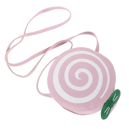 LIGIGWASH Lustige PU Umhängetasche Kleine Runde Damen Crossbody Bag Lollipop Design Strapazierfähiges Material Modische Schultertasche für Alltag Party Strand Shopping von LIGIGWASH