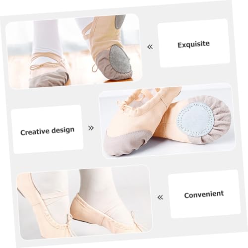 LIGIGWASH Mädchen Ballettschuhe mit Rutschfester Sohle Weiche Tanzschläppchen für Yoga Atmungsaktiv Komfortabel Hautfarben Geeignet für Ballett und Gymnastik von LIGIGWASH